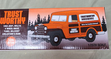 1953 Willy's Panel Van die cast Trustworthy Hardware coin bank with key