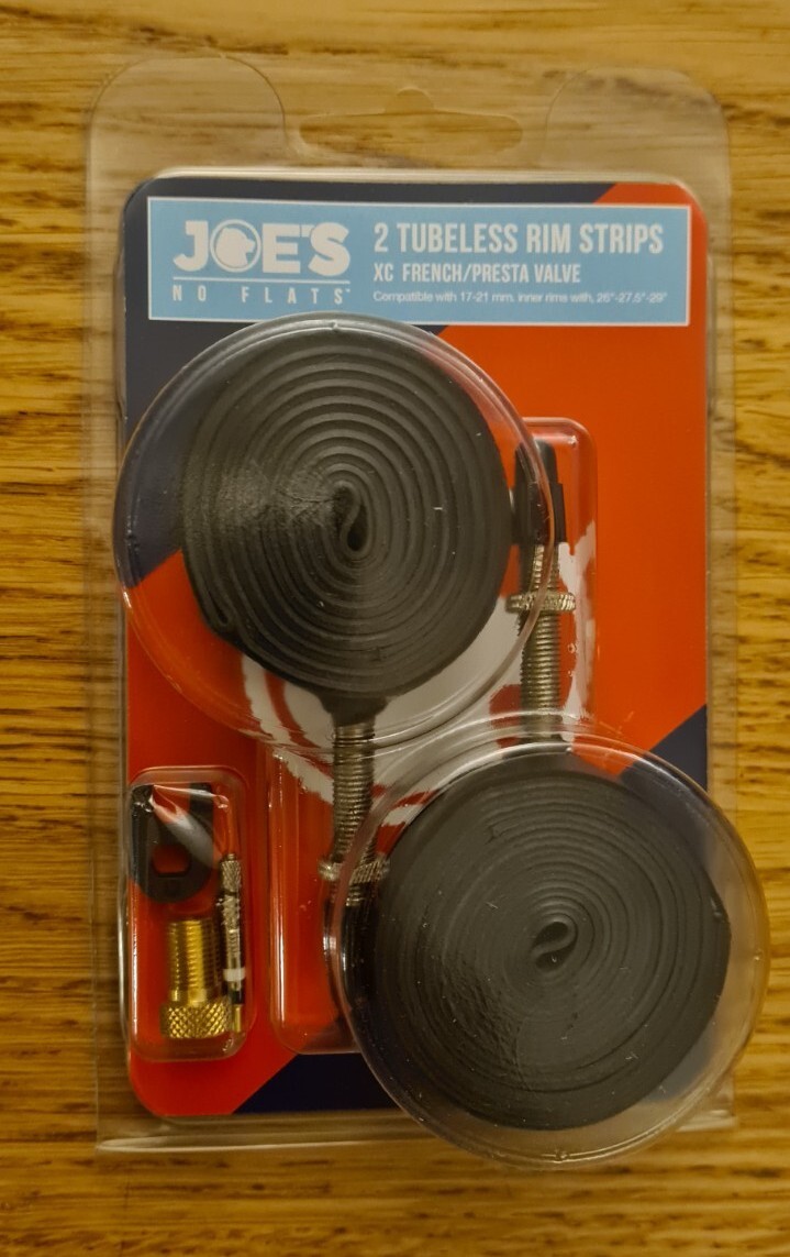 Joe's No Flats Tubeless Rim Strips XC Tubeless Valve Presta 40mm