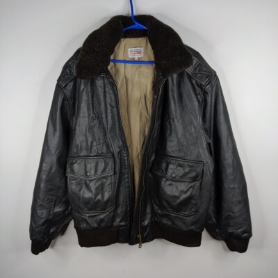 ジャケット・アウター vintage g-1 leather flight jacket BLK XL Cockpit USA Navy G-1 Antique Lamb Leather Jacket (Black