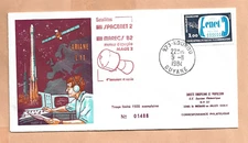 SPACENET 2 MARECS B2 LAUNC 1984 GUYANE LOLLINI  SPACE COVER