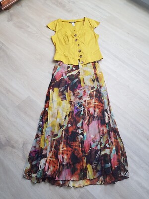  Kleid Bluse Rock Maxirock ashley brooke Größe 38.Neuw. 