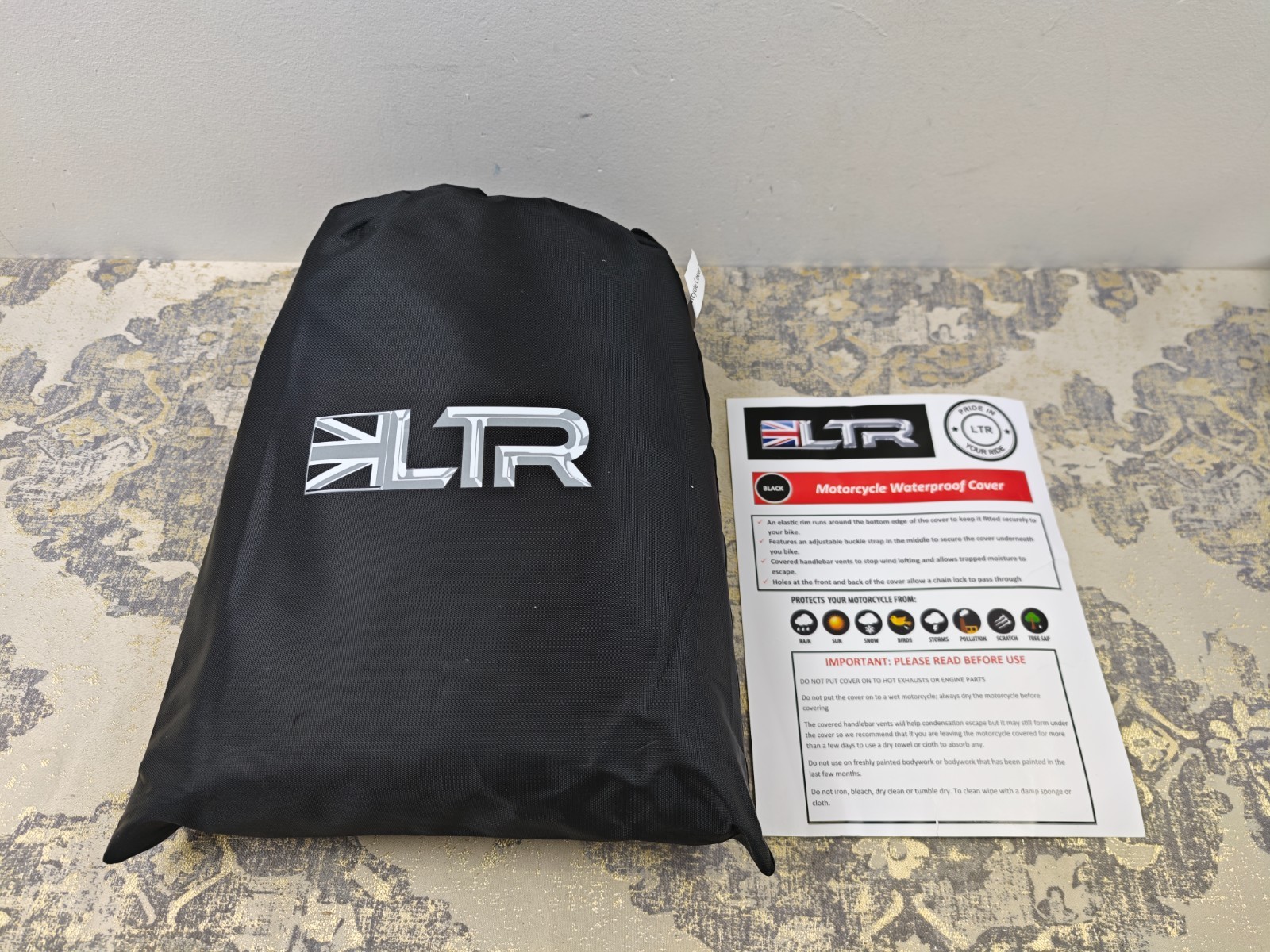 LTR Motorbike Cover | 420D Waterproof Rain Motorcycle Covers for Outdoor Scooter