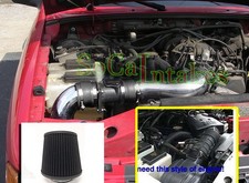 Black 2pc Air Intake Kit For 2001-2003 Ford Explorer Sport Trac 4.0 4.0l V6 Sohc