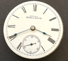 Antique 1887 Waltham PS Bartlett 1883 Pocket Watch Movement Parts/Repair 18s 17j