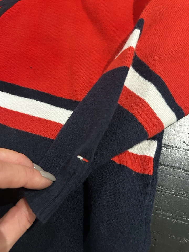 Tommy Hilfiger Colorblock Crewneck свитер размер S старая школа опрятный 90-х Y2K винтажный - Изображение 2 из 4