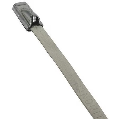 Panduit Mlt1s-Cp Cable Tie, 5 In L, 1 In Max Bundle Dia., Silver, 304 Stainless