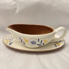 VTG Rare Stangl Fairlawn Gravy Boat and Underplate MCM Mid Century Decor USA