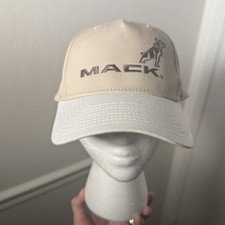 Mack Trucks Hat Cap Adjustable BeigeBlack Emb...