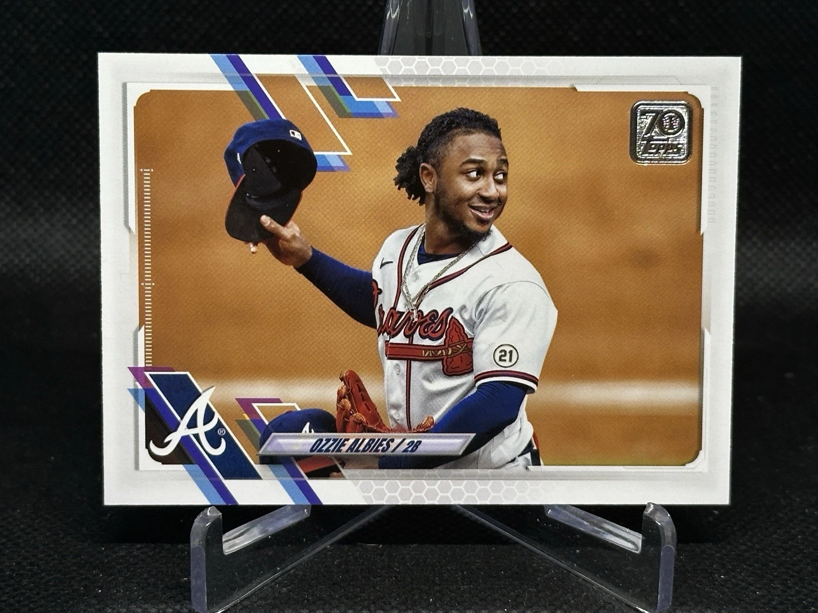 2021 Topps Series 2 Ozzie Albies SP Image Variation #500 Atlanta Braves