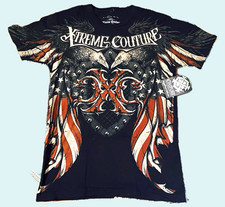 NWT NOS Vtg Xtreme Couture Affliction Graphic T-Shirt L Made in USA Eagle Wing