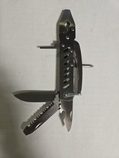 8 in 1 Stainless Steel Folding Multi Tool Pliers Knife Saw Used