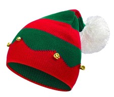 Christmas Elf Knitted Hat for Kids Xmas Beanie Knit Hat for Children