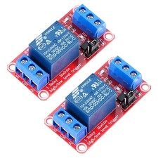 2-Pack 12V 1-Channel Relay Module with Optocoupler Isolation & Trigger Control