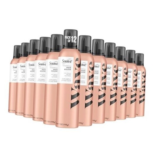 Hair Mousse For Hair Styling, Hair Styling Products, 7 Oz (Pack of 12)
