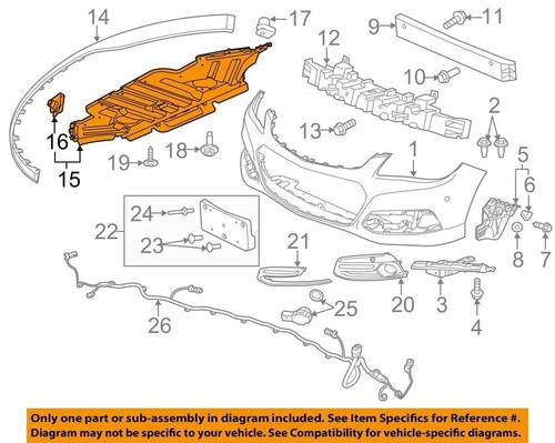 Genuine Holden Engine Bumper Undertray for VF SV6 SS SSV Series 1 and 2 - Picture 8 of 11