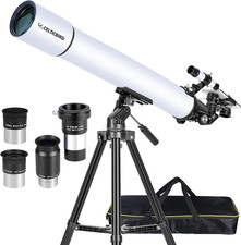 80Mm Aperture 900 Refractor Telescope for Adults Astronomy Beginners with AZ Mou