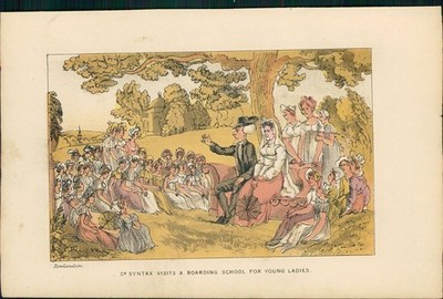 Lithographie : Dr. Syntax Visits a Boarding School For Young Ladies. (Illustrati
