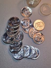1956 Franklin Silver Half Dollar Brilliant  Uncirculated Roll Of 18 Sharp!