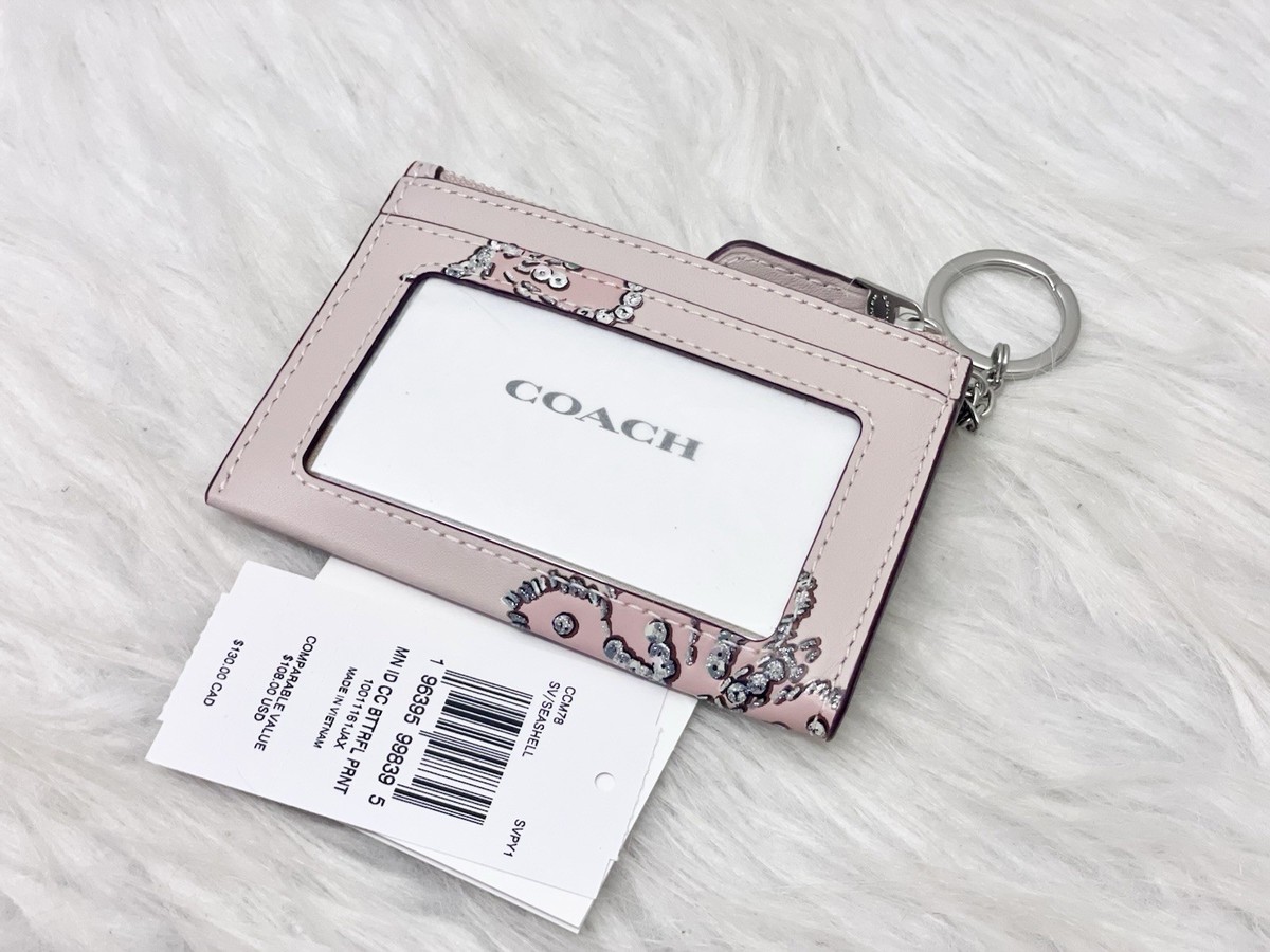 Coach Mini Skinny Id Case With Butterfly Print NWT CCM78 In