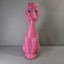 MCM Blow Mold Kitsch Atomic Bathroom Poodle Vintage Toilet Brush Holder RARE