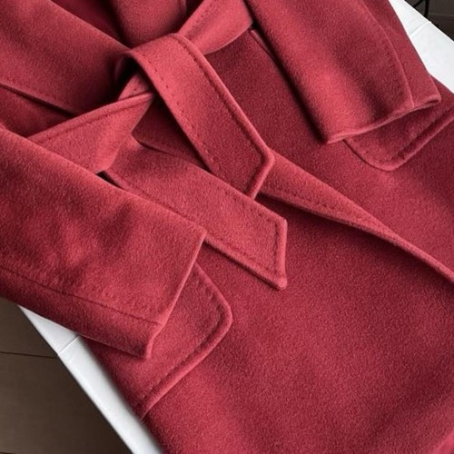 Max Mara Women's White Tag Rialto Iconic Coat Belted Coat 100% Camel Red USA2 - Picture 6 of 24
