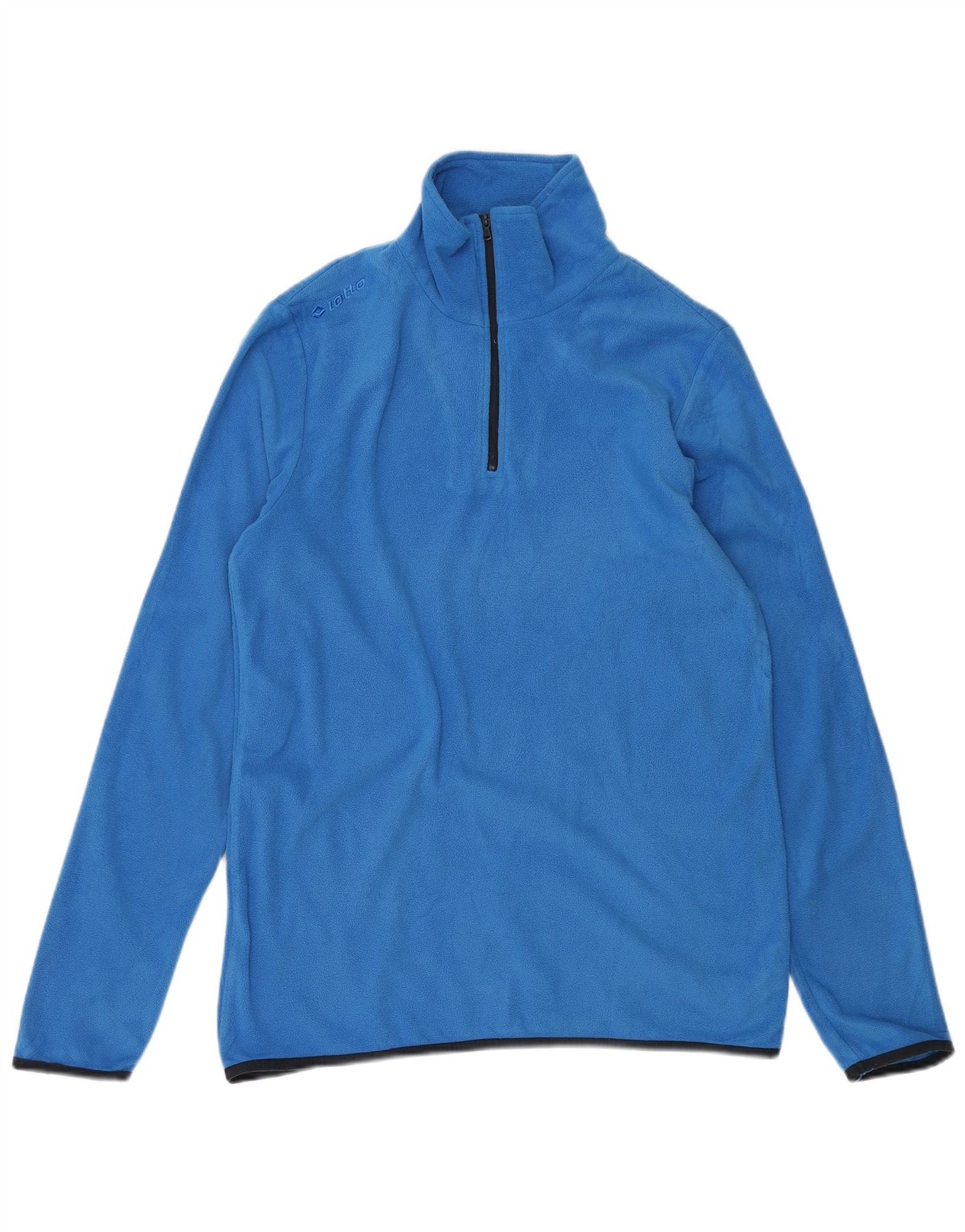 LOTTO Mens Zip Neck Fleece Jumper Medium Blue Polyester CO14