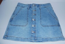 CAT  JACK GIRLS BLUE DENIM SKIRT SUPER STRETCH LARGE 10/12 14"