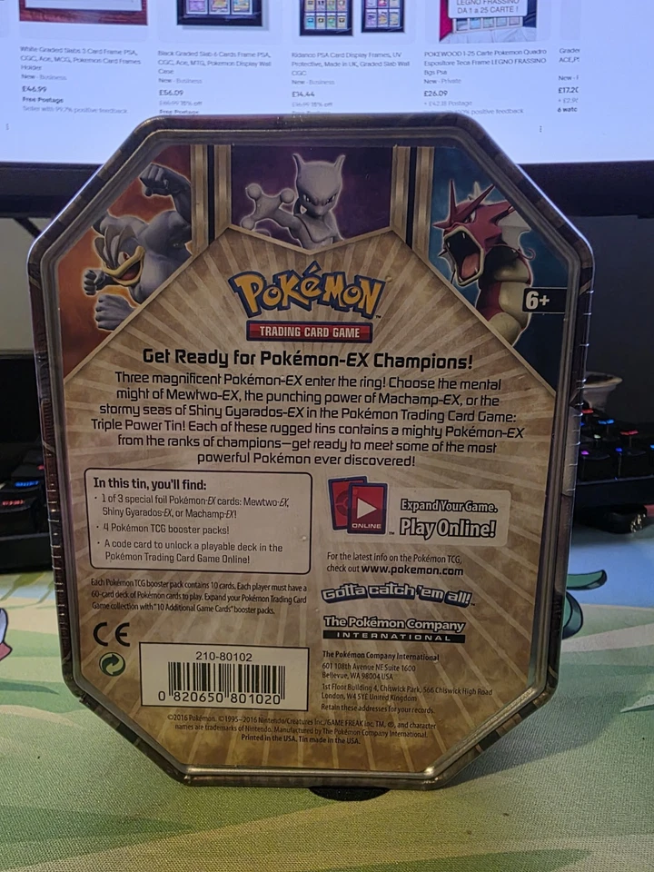 Pokemon Mewtwo EX XY Triple Power Tin Sealed - Image 2 of 2