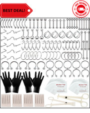 154PCS Professional Piercing Kit, EO Sterilized, Wholesale