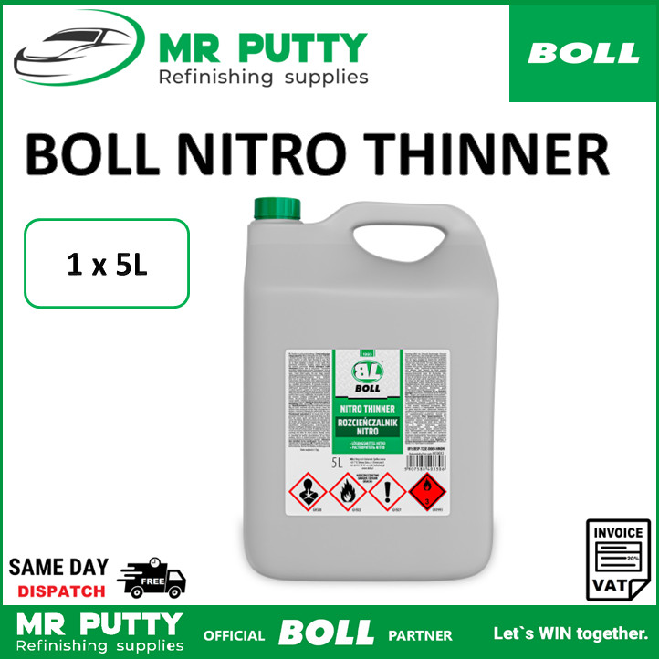 BOLL Nitro Thinner 5L Cellulose Thinner Standard Cleaning Gun Cleaner