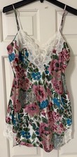 Vintage Victoria's Secret Womens Silk Floral Slip Dress Gold Label Nightie