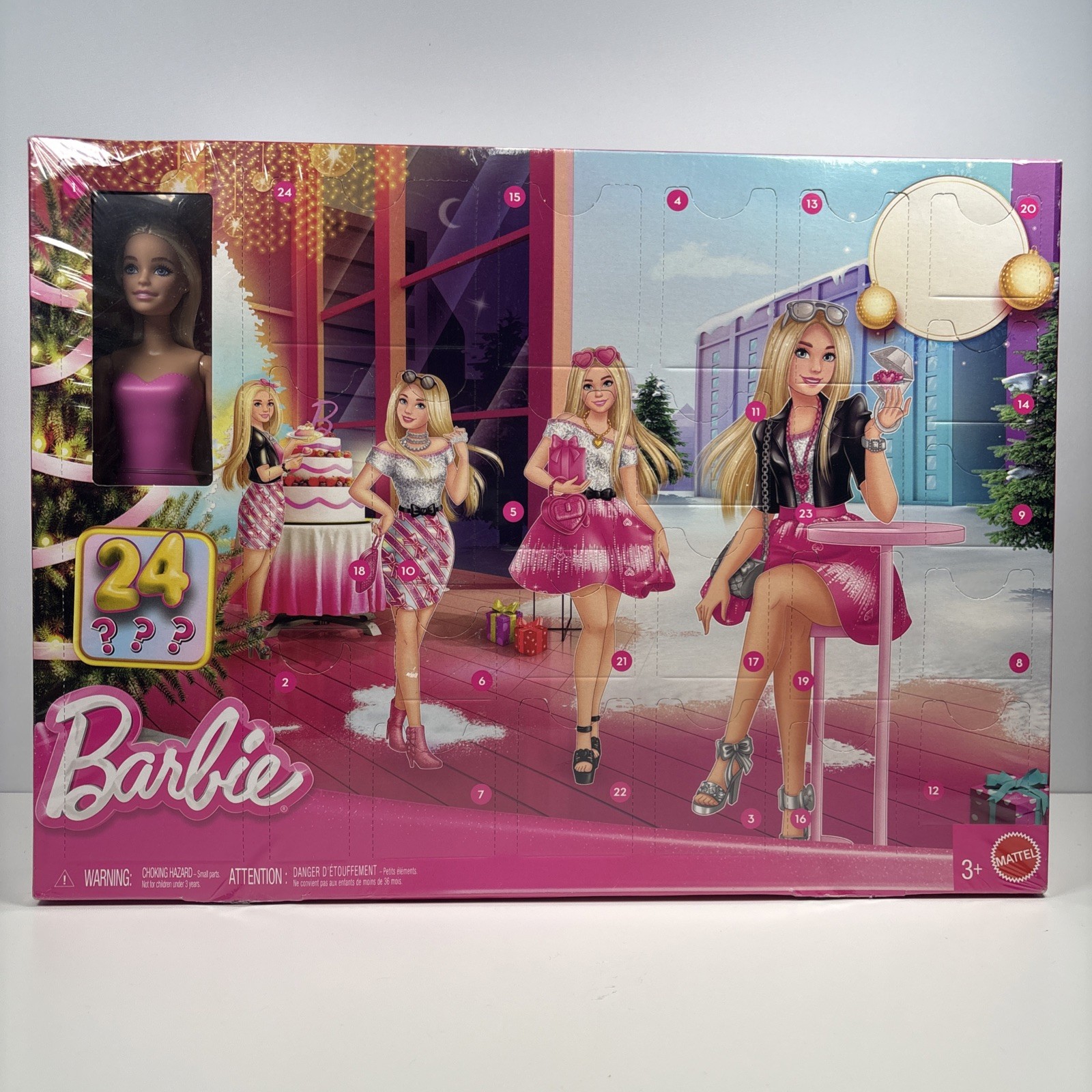 Mattel Barbie Doll Christmas Advent Calendar 24 Surprises Sealed