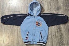 Vintage Y2K Nick Jr Backyardigans Varsity Jacket Hooded Blue Size 3T Colorblock