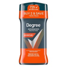 Degree Men Advanced Antiperspirant Deodorant, Adventure, 2-Pack, 2.7 oz