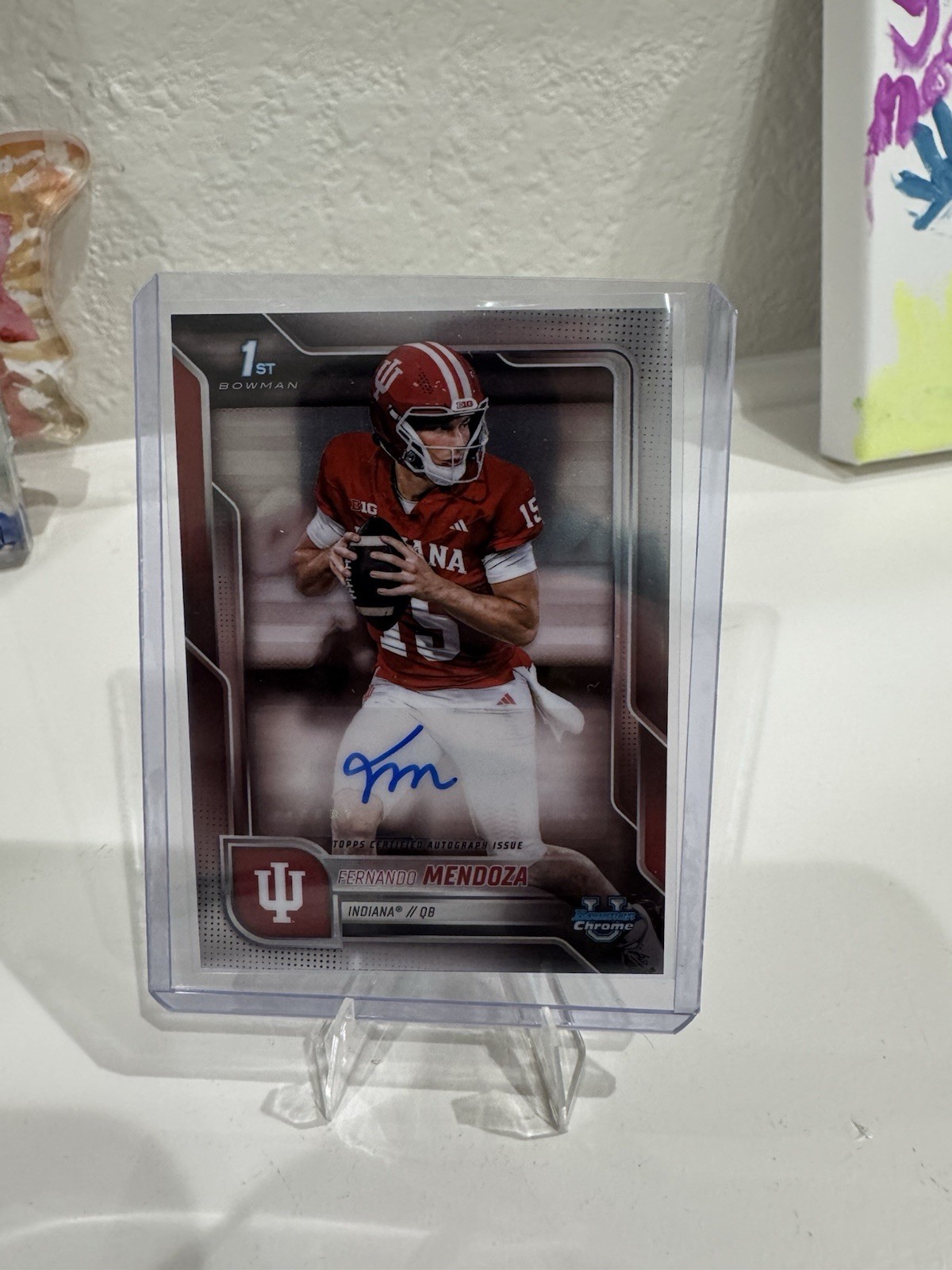 2025 Bowman Chrome University Fernando Mendoza 1st Bowman Auto Indiana