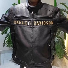 Harley Davidson Leather Motor Cylce Jacket, Hochwertige Rindslederjacke