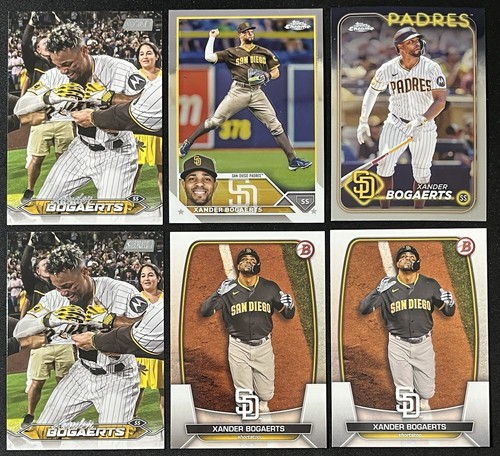 6 Card Baseball Lot Xander Bogaerts San Diego Padres Topps Chrome, Bowman & More - Picture 1 of 6