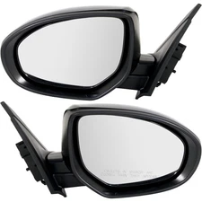 Set Of 2 Mirror Power For 2010-2013 Mazda 3 Manual Folding Paintable