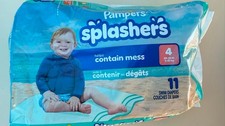 Pampers Splashers Swim Diapers Size 4 20-33 lb Disposable 11 Count