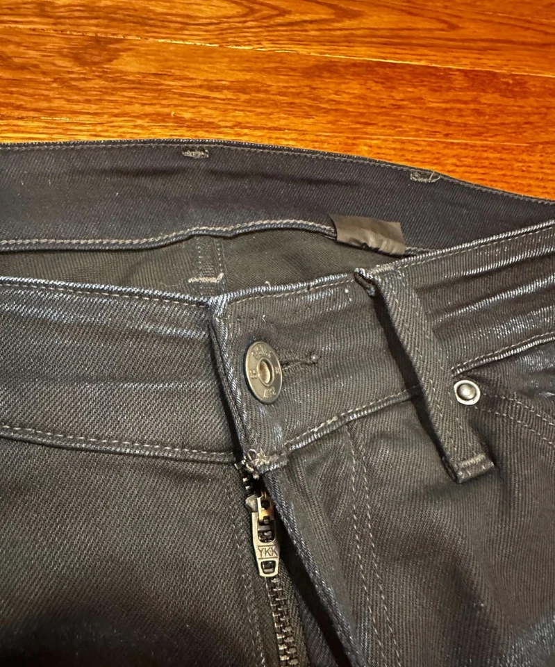 Pantalones de mezclilla ajustados hasta la rodilla con cremallera 3D G-Star Raw 5620 para hombre 31x32 azul moto doble rodilla Foto 4 de 4