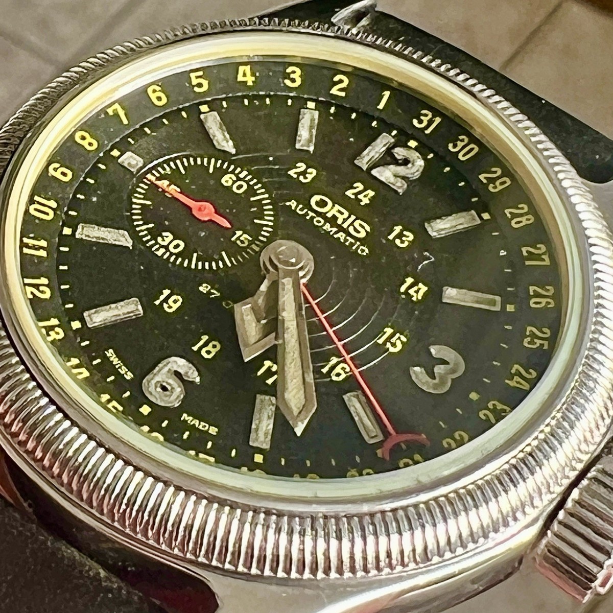 Vintage Oris Big Crown Pointer Date 27 Jewels 7482B Automatic 