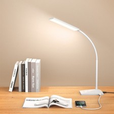 LED Desk Lamp with USB Charging Port, Eye-Caring, 5 Color Modes,6 Brightness ...