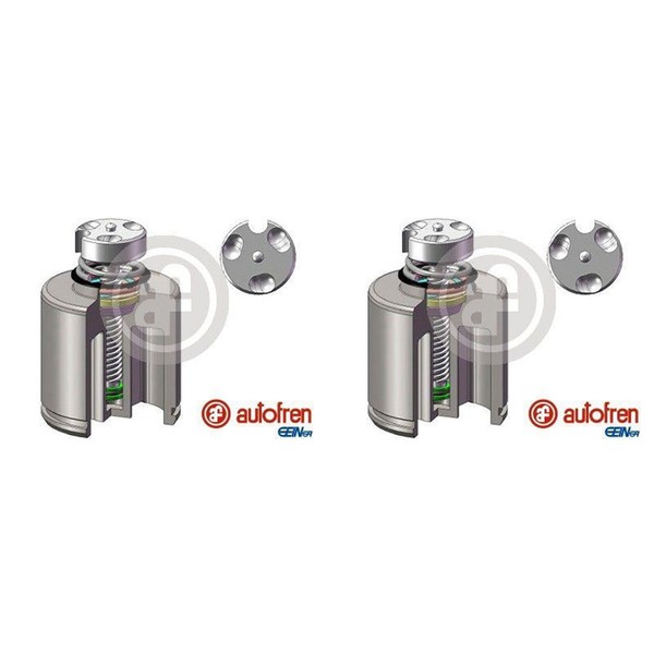 2X Autofren 60Mm Kolben Bremssattel Bremssattelkolben Hinten-image