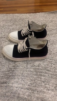 Men's Black White Lace Up Casual Sneakers Round Toe Solid Pattern Lace Accent