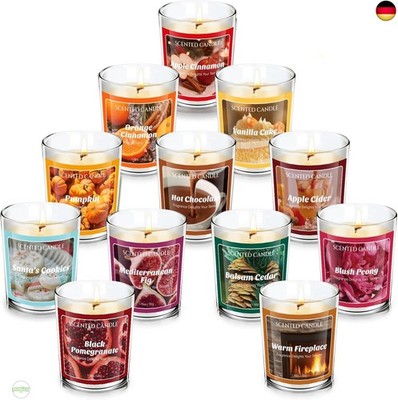 SCENTORINI Duftkerzen im Glas Weihnachts Adventskalender Geschenkset,12