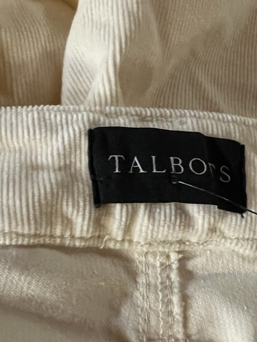 NWT Talbots Corduroy Straight Leg Pant Women’s Size 10 Biege Slimming Stretch - Picture 9 of 12