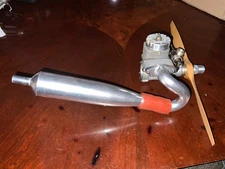 OS 32F AIRPLANE ENGINE with MINI TUNED PIPE