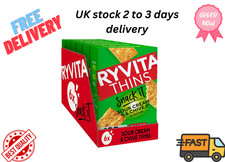 Ryvita Thins Snack It Sour Cream and Chive Flavour 125g Pack of 6