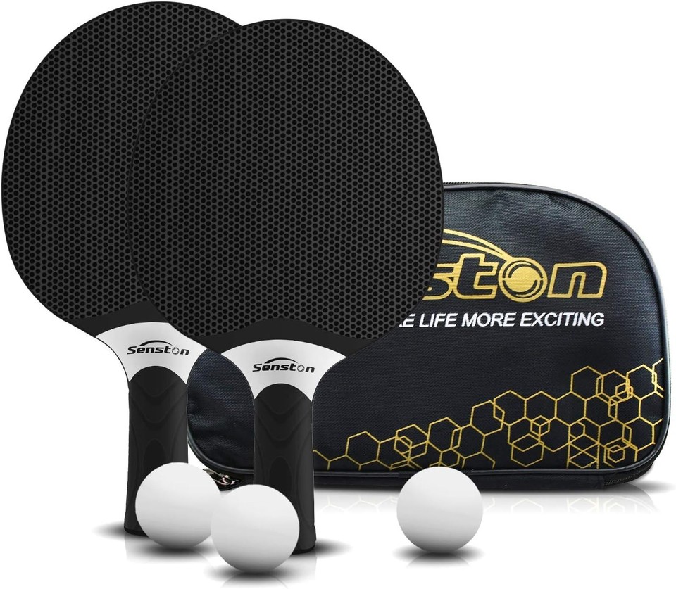 Table Tennis Rackets Set, Professional Table Tennis Racket with 3 Balls ...