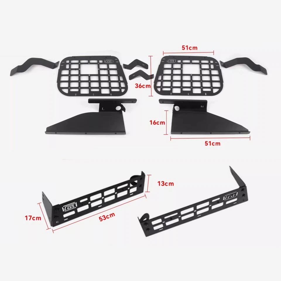 Para Baic BJ40 40PLUS 2024 2025 Baúl Ventana Lateral Molle Panel Estantes de Almacenamiento Foto 2 de 4